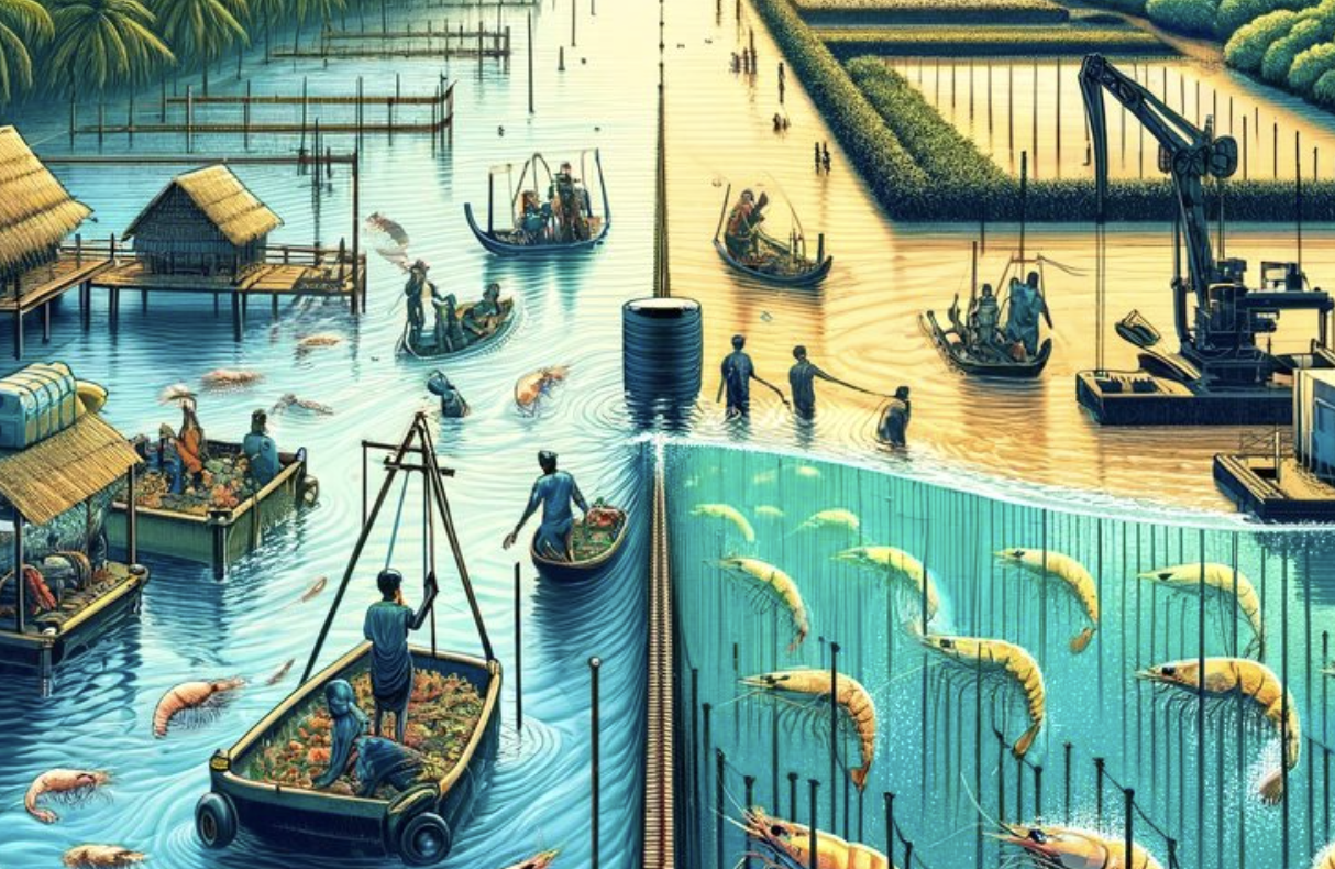 El resurgimiento del camarón tigre negro en la acuicultura de la India